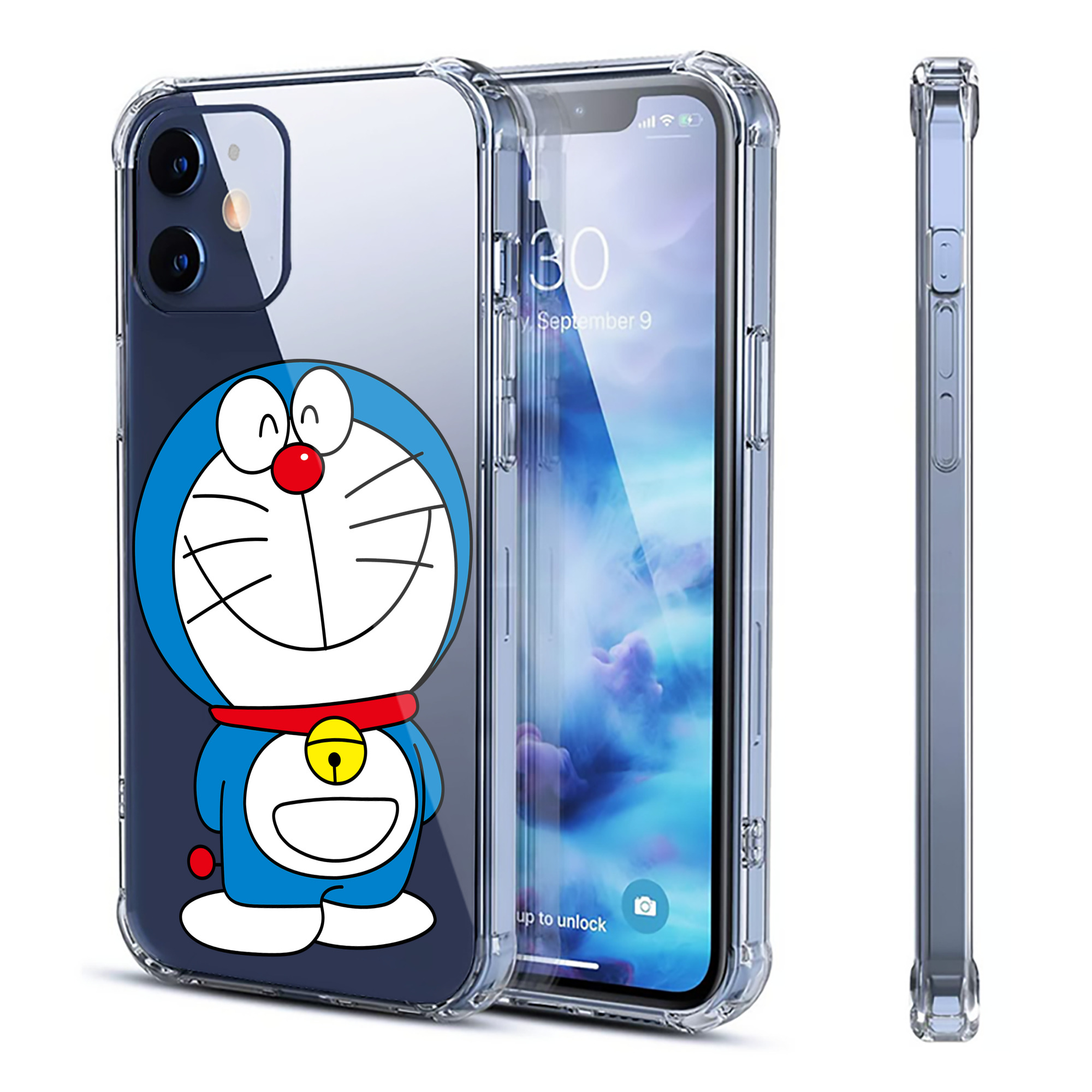 （画像用） ドラえもん Doraemon 【iPhone 12シリーズ対応】透明スマホケース（クリアソフトケース）